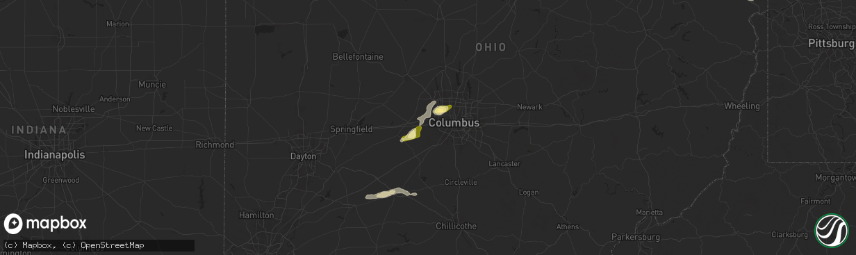 Hail map in Galloway, OH on September 6, 2024