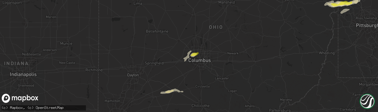 Hail map in Hilliard, OH on September 6, 2024