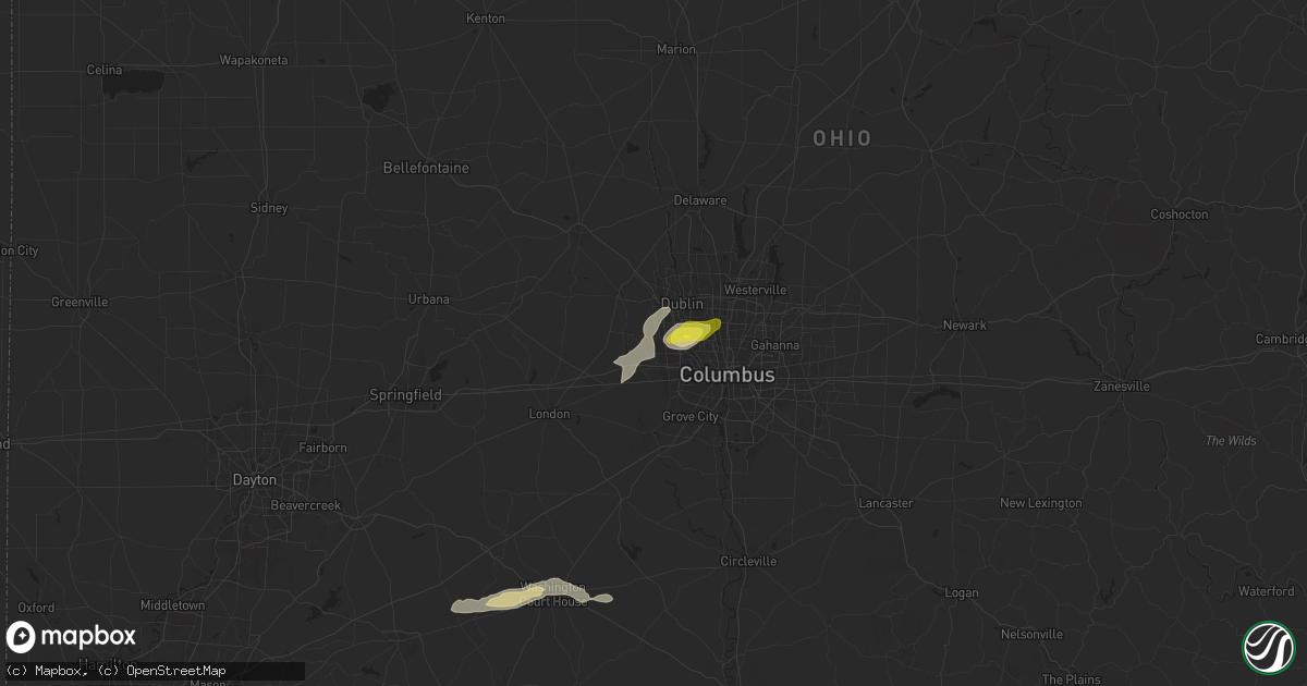 Hail map in Hilliard, OH on September 6, 2024