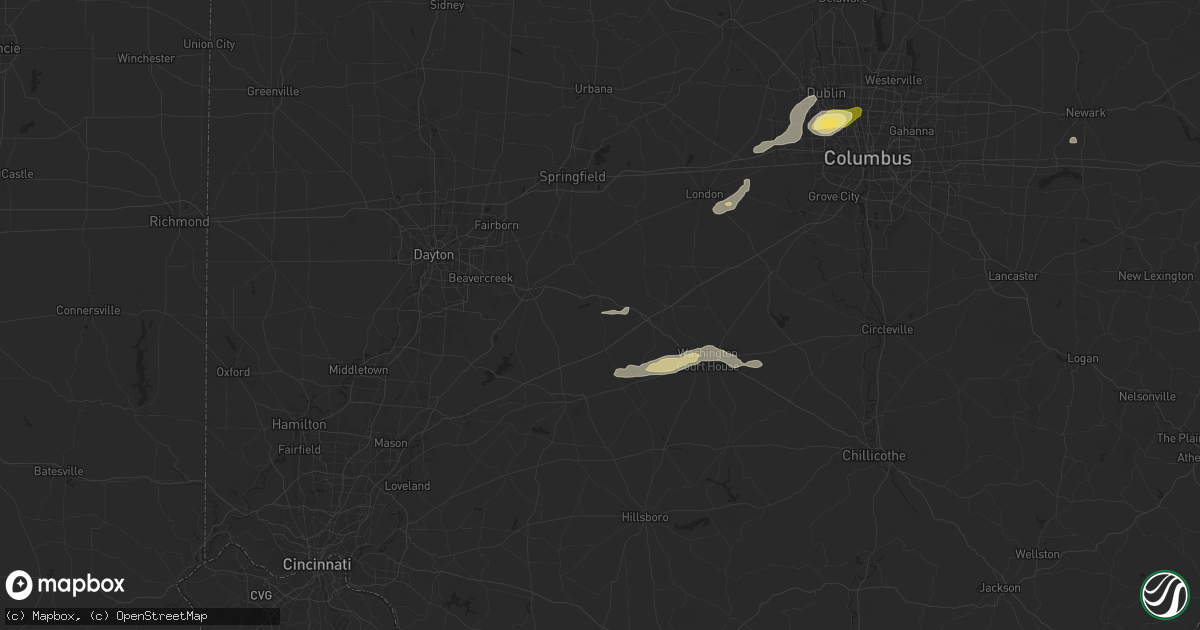 Hail map in Jamestown, OH on September 6, 2024