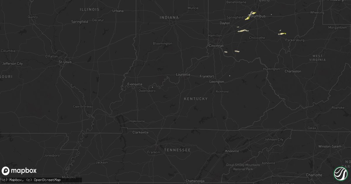 Hail map in Kentucky on September 6, 2024