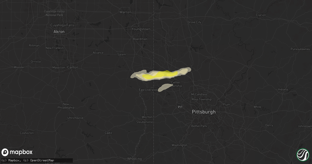 Hail map in Midland, PA on September 6, 2024