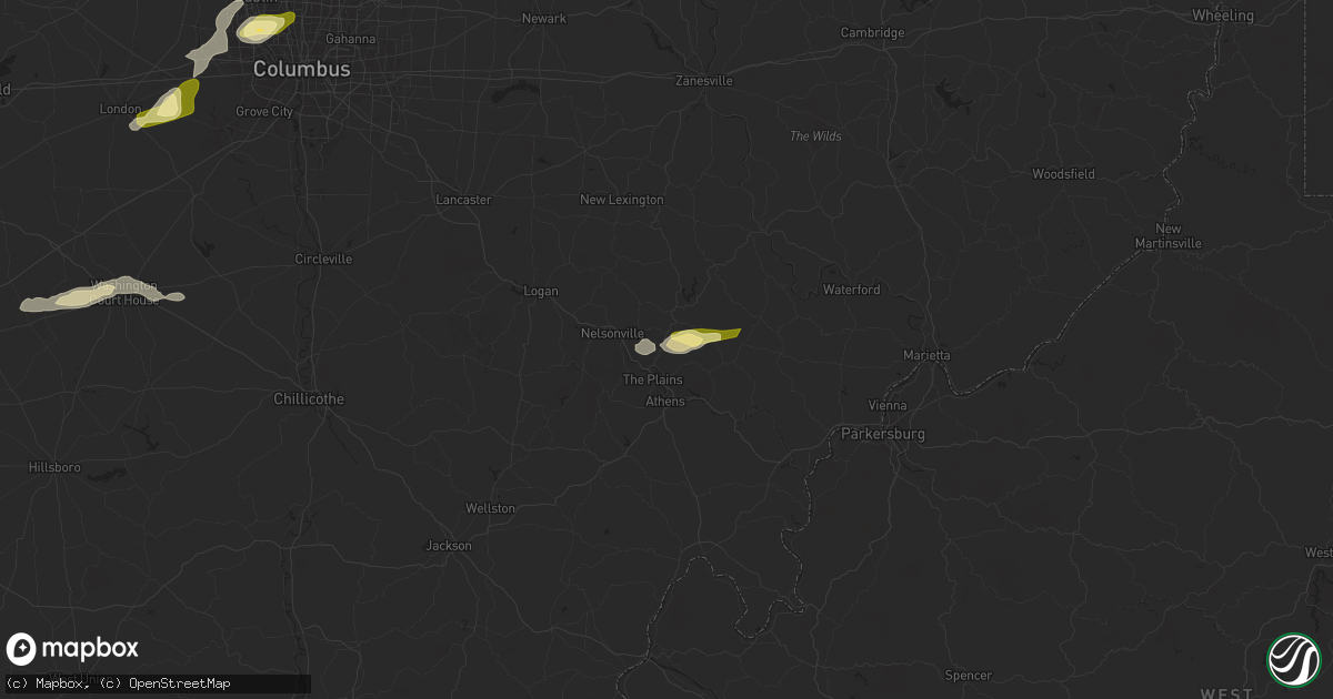 Hail map in Millfield, OH on September 6, 2024