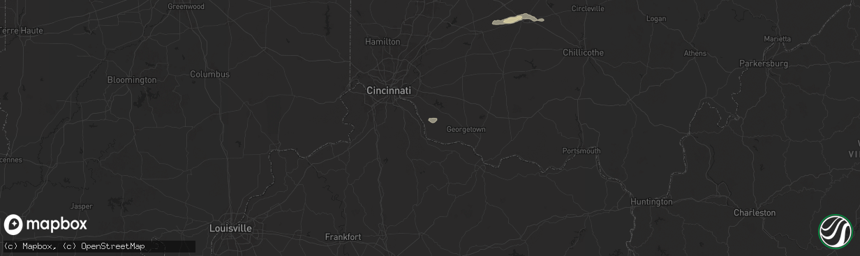 Hail map in Moscow, OH on September 6, 2024