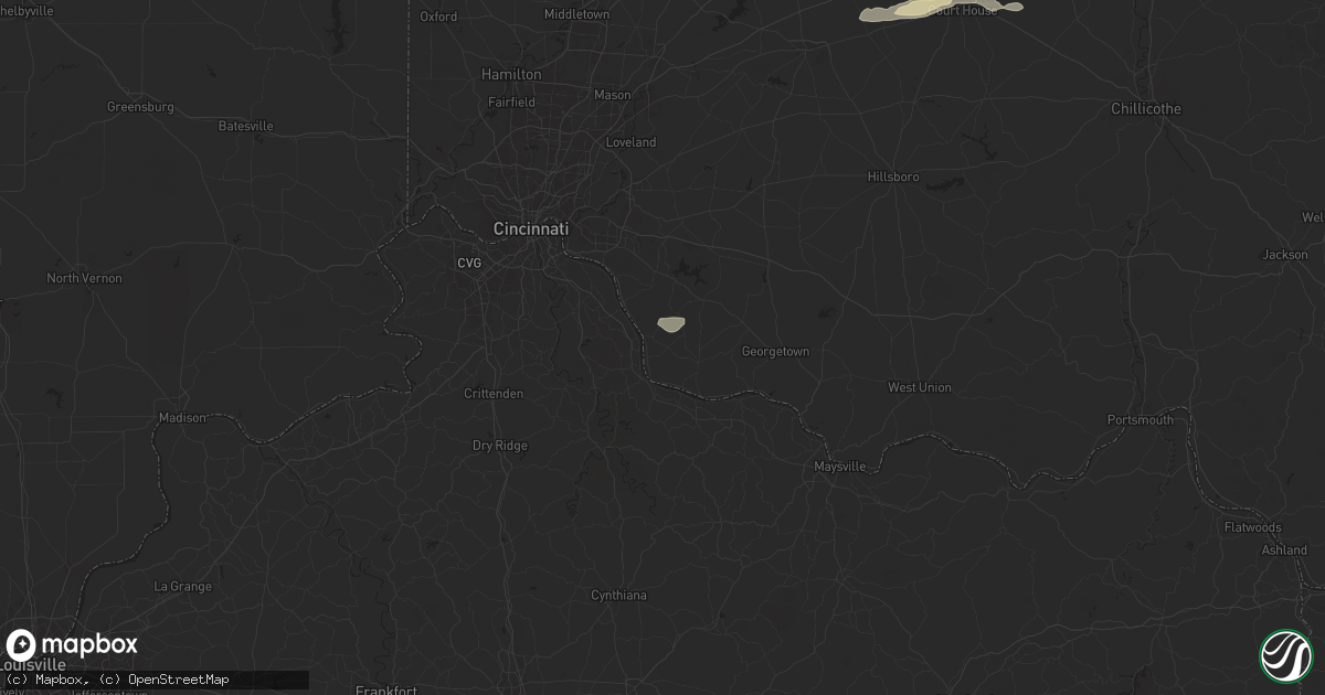 Hail map in Moscow, OH on September 6, 2024
