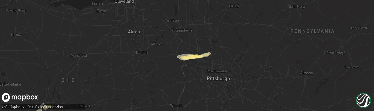 Hail map in Negley, OH on September 6, 2024