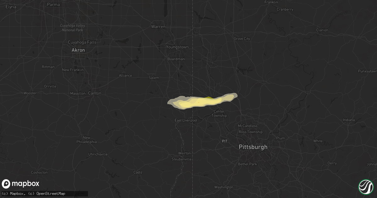 Hail map in Negley, OH on September 6, 2024