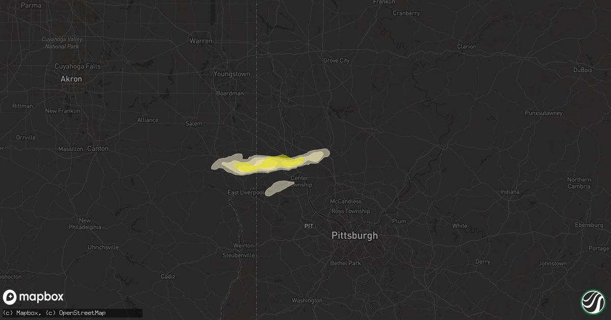 Hail map in New Brighton, PA on September 6, 2024