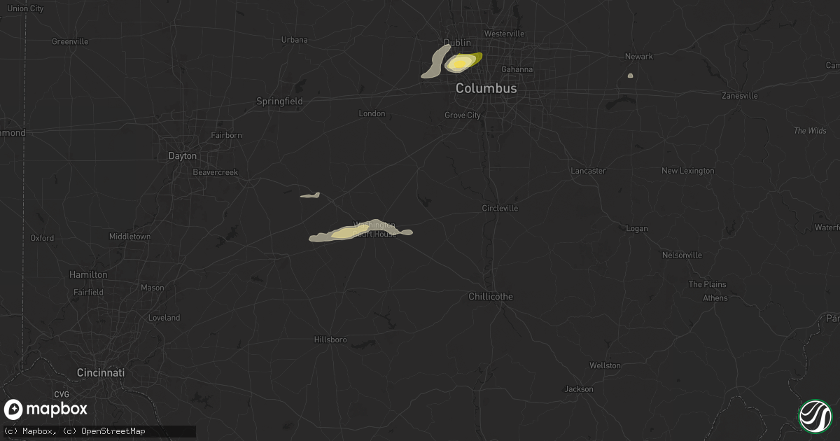 Hail map in New Holland, OH on September 6, 2024