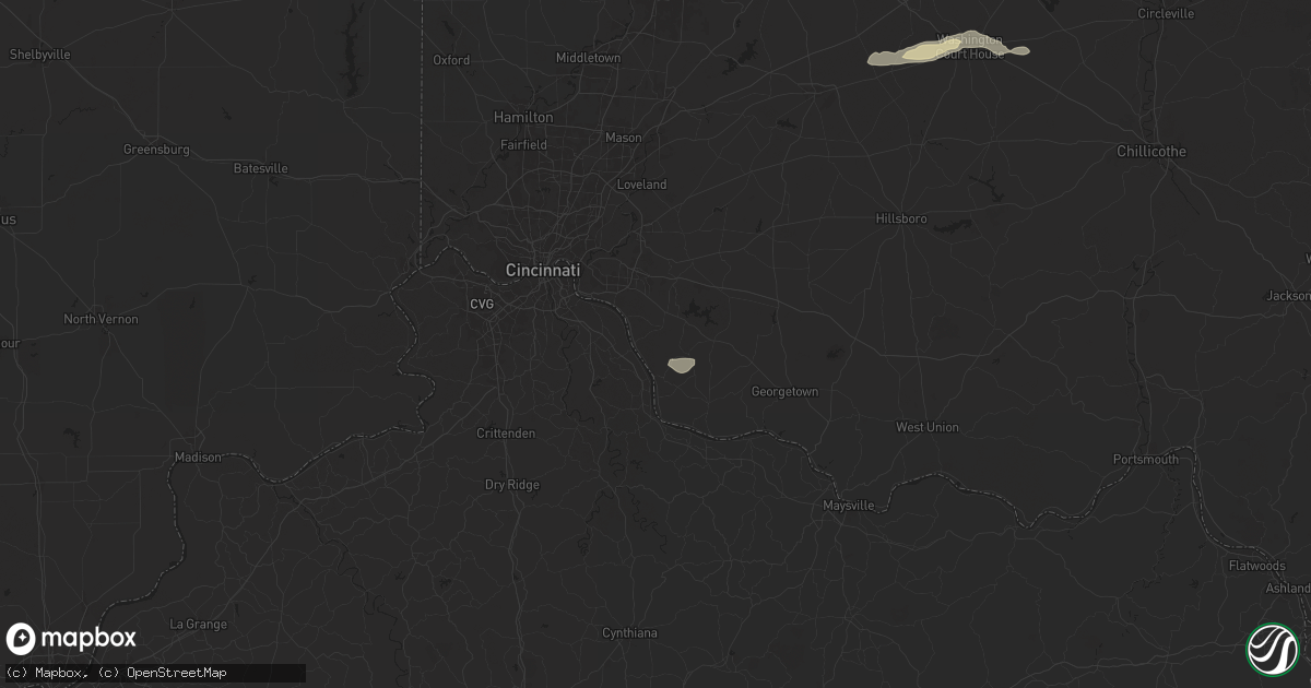 Hail map in New Richmond, OH on September 6, 2024