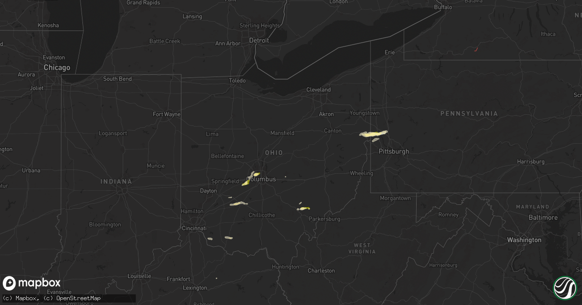 Hail map in Ohio on September 6, 2024
