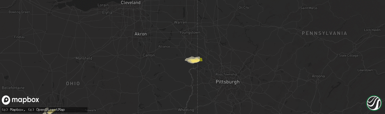 Hail map in Rogers, OH on September 6, 2024