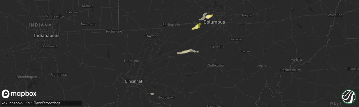 Hail map in Sabina, OH on September 6, 2024