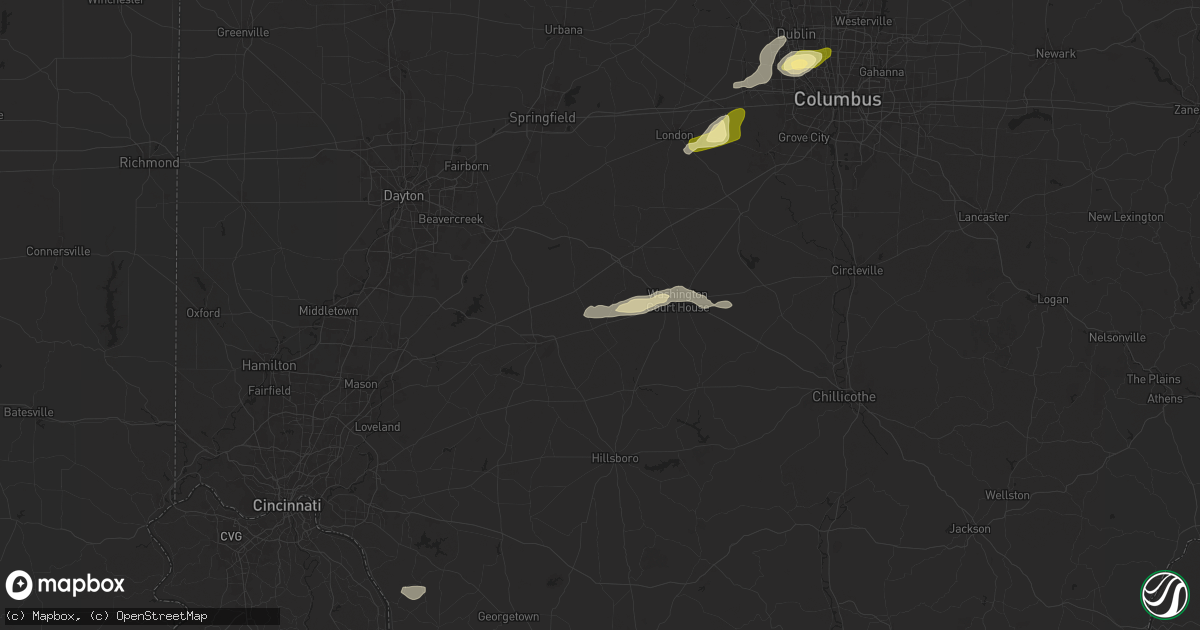 Hail map in Sabina, OH on September 6, 2024