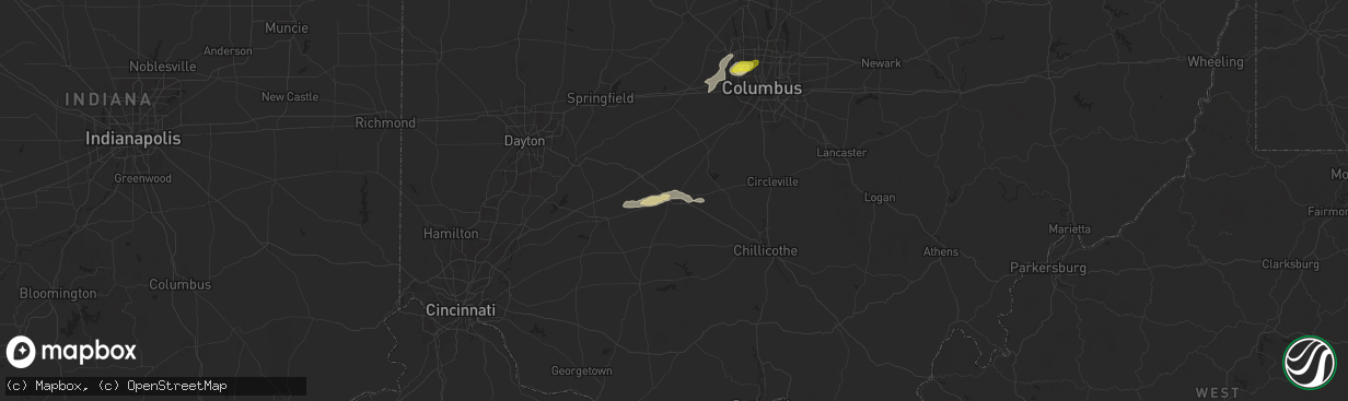 Hail map in Washington Court House, OH on September 6, 2024