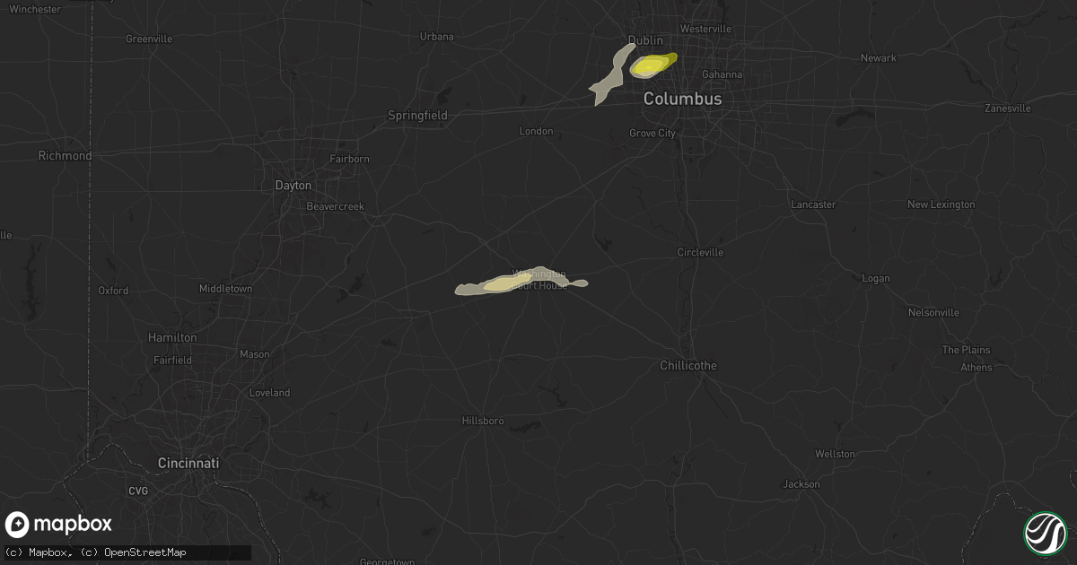 Hail map in Washington Court House, OH on September 6, 2024