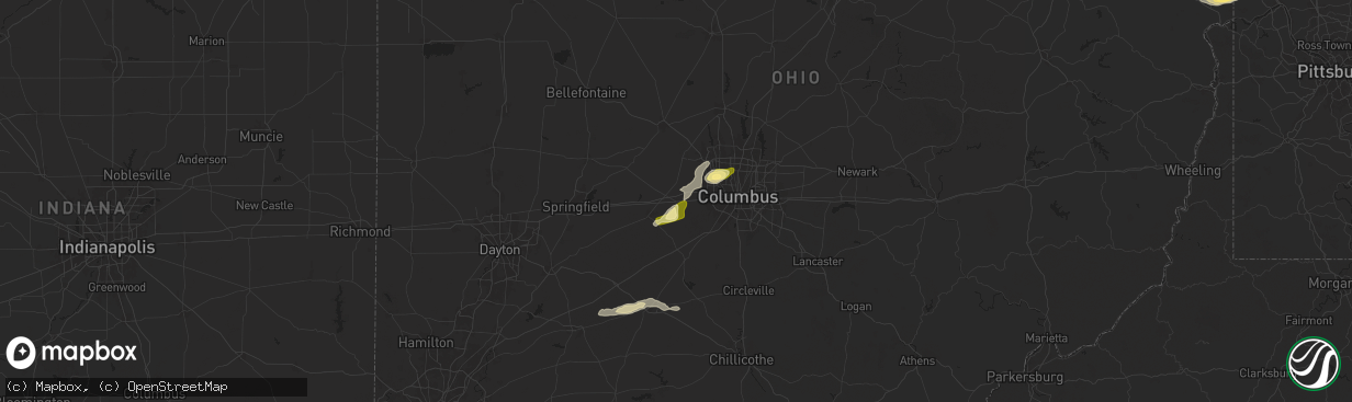 Hail map in West Jefferson, OH on September 6, 2024