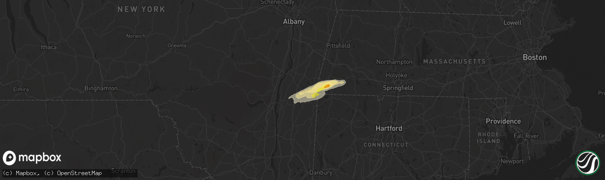 Hail map in Ancram, NY on September 6, 2025