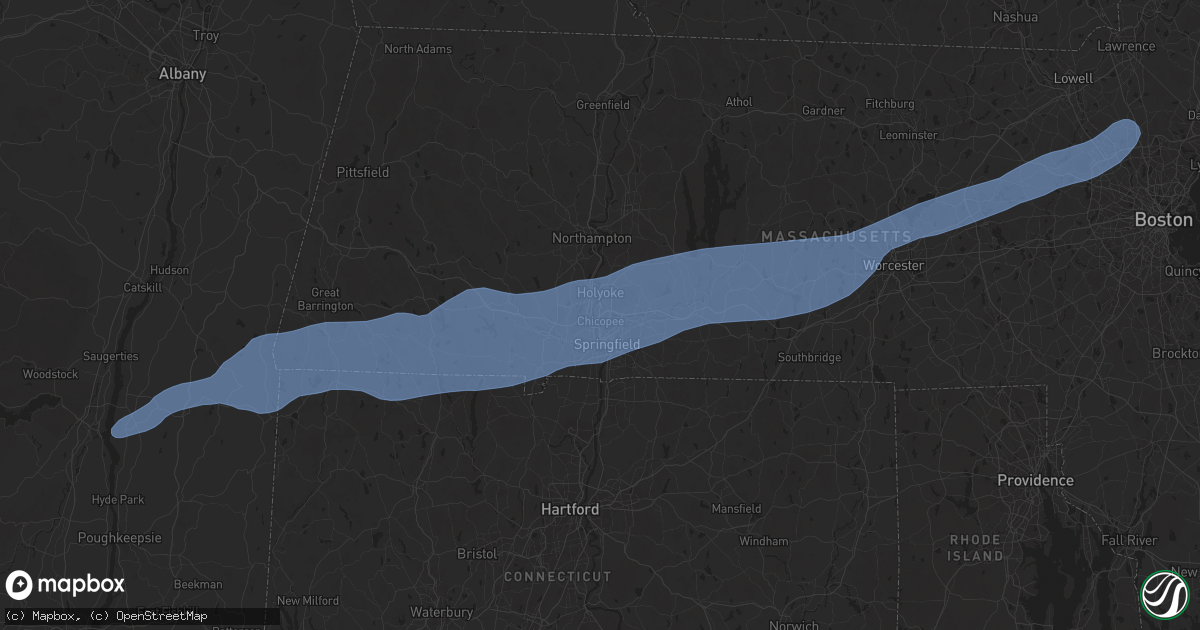 Hail map in Chicopee, MA on September 6, 2025