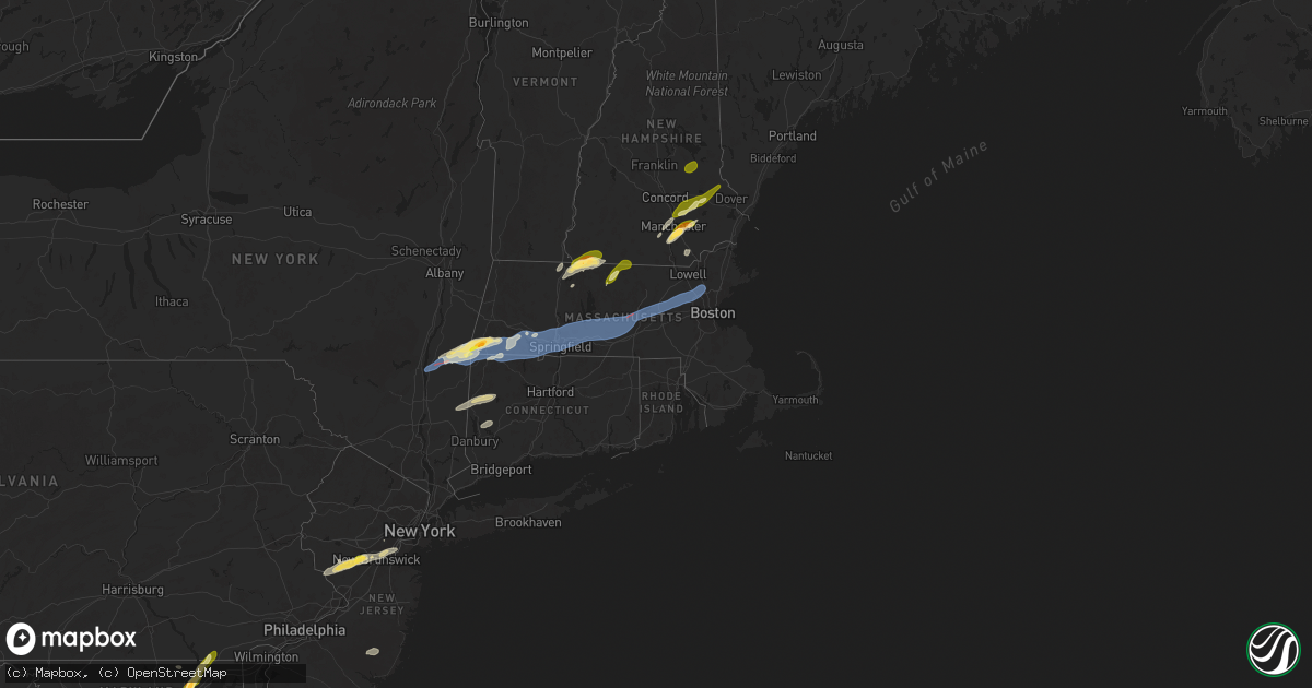 Hail map in Connecticut on September 6, 2025