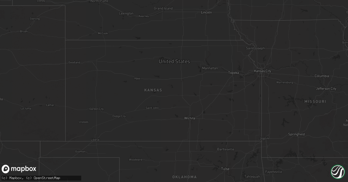 Hail map in Kansas on September 6, 2025