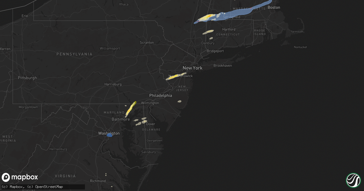 Hail map in New Jersey on September 6, 2025