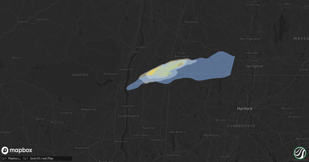 Hail map in Pine Plains, NY on September 6, 2025