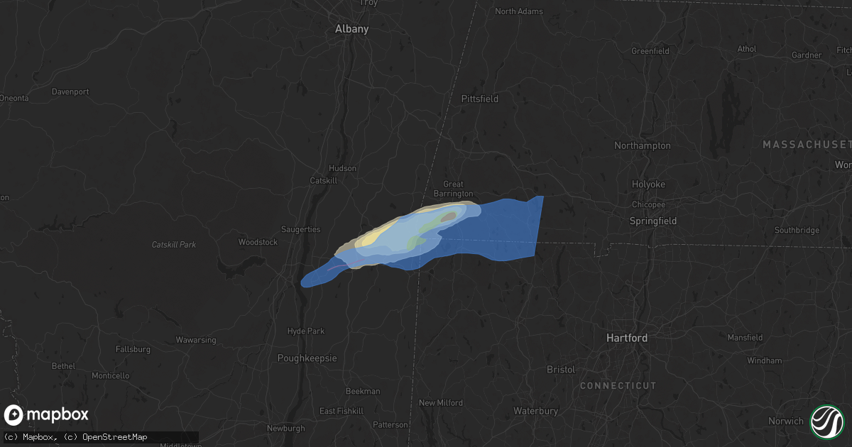 Hail map in South Egremont, MA on September 6, 2025