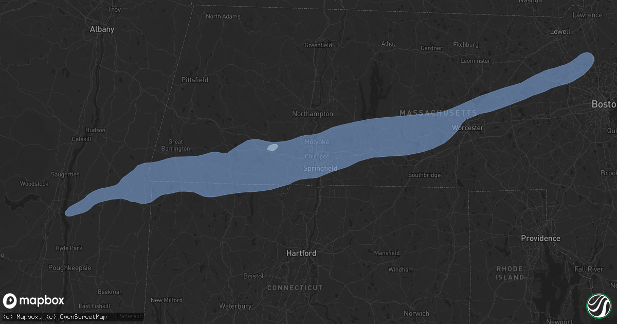 Hail map in West Springfield, MA on September 6, 2025