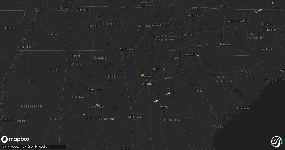Hail map on September 6, 2025