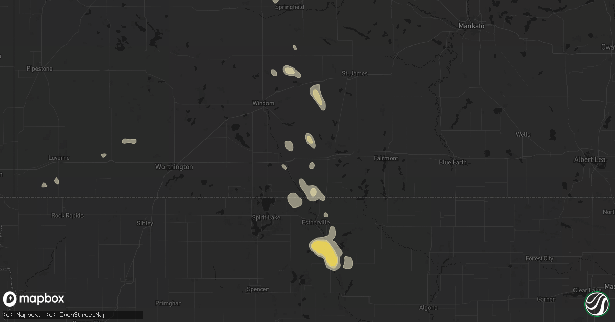 Hail map in Alpha, MN on September 6, 2026