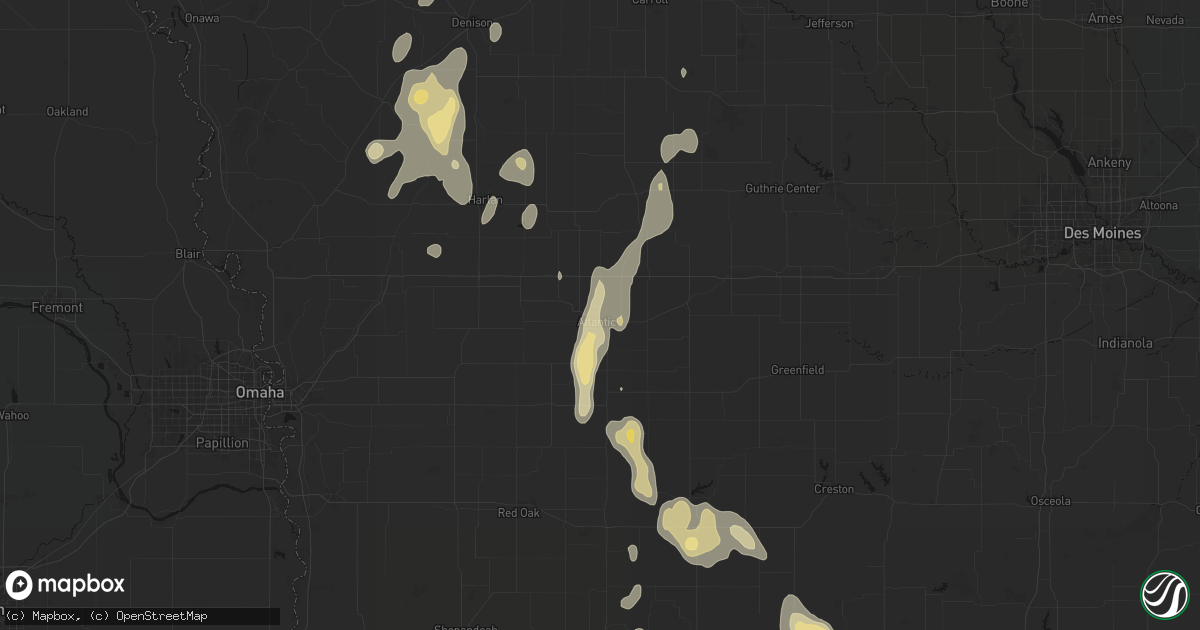 Hail map in Atlantic, IA on September 6, 2026