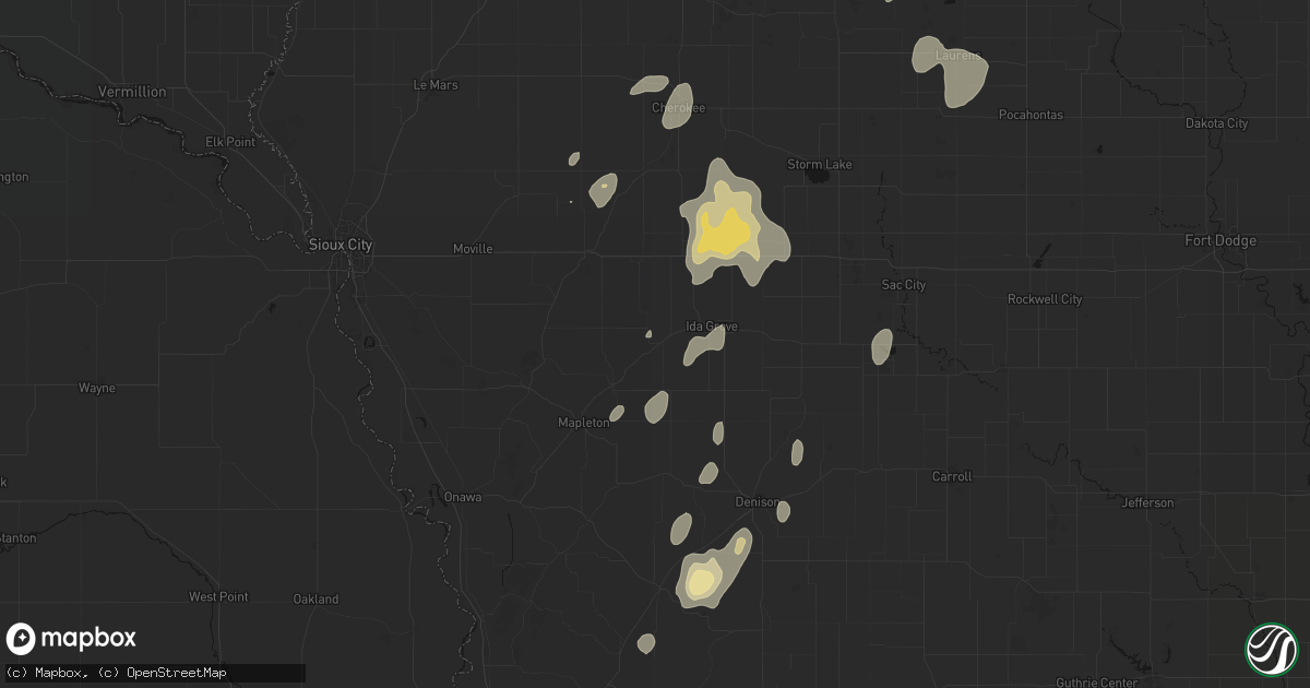 Hail map in Battle Creek, IA on September 6, 2026
