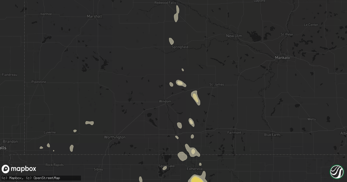 Hail map in Bingham Lake, MN on September 6, 2026