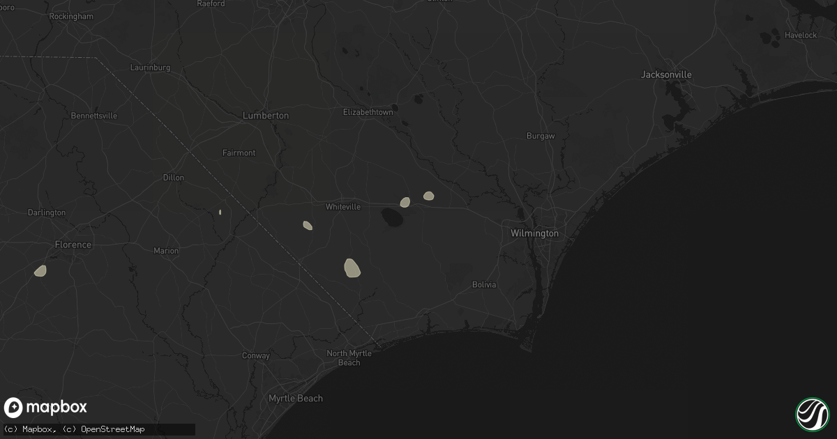 Hail map in Bolton, NC on September 6, 2026
