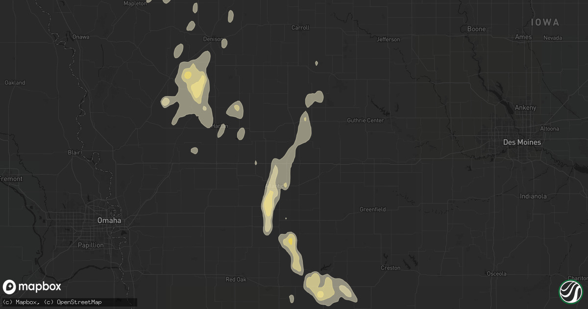 Hail map in Brayton, IA on September 6, 2026