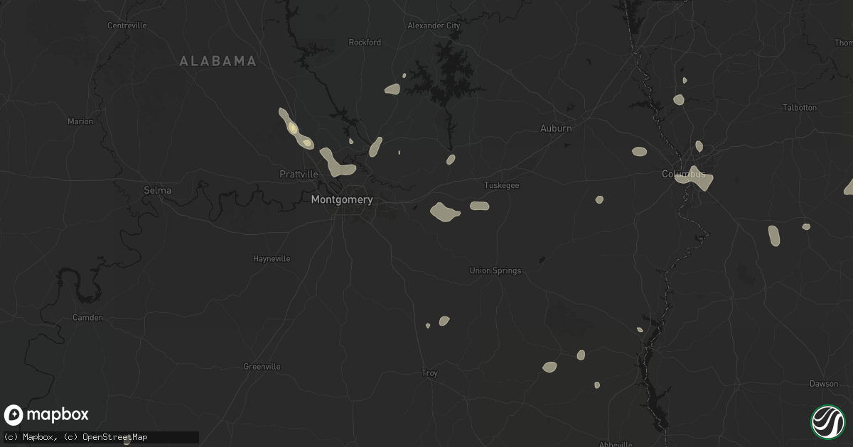 Hail map in Cecil, AL on September 6, 2026