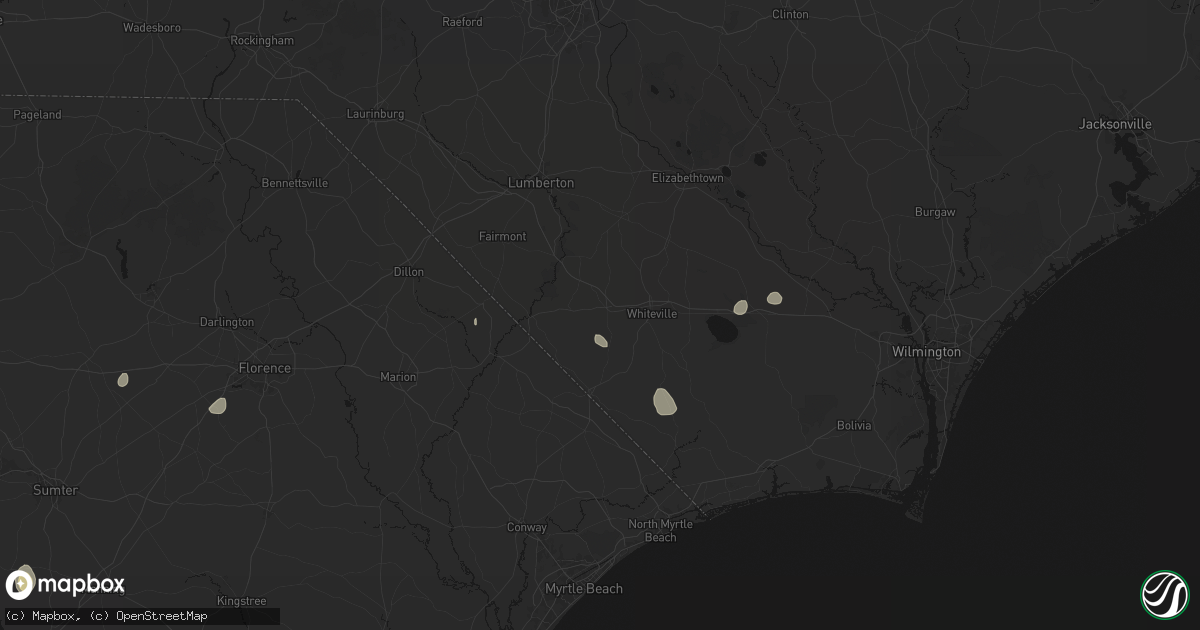 Hail map in Chadbourn, NC on September 6, 2026