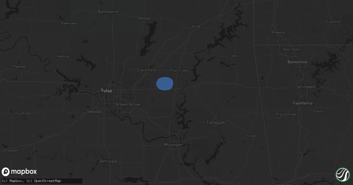 Hail map in Chouteau, OK on September 6, 2026