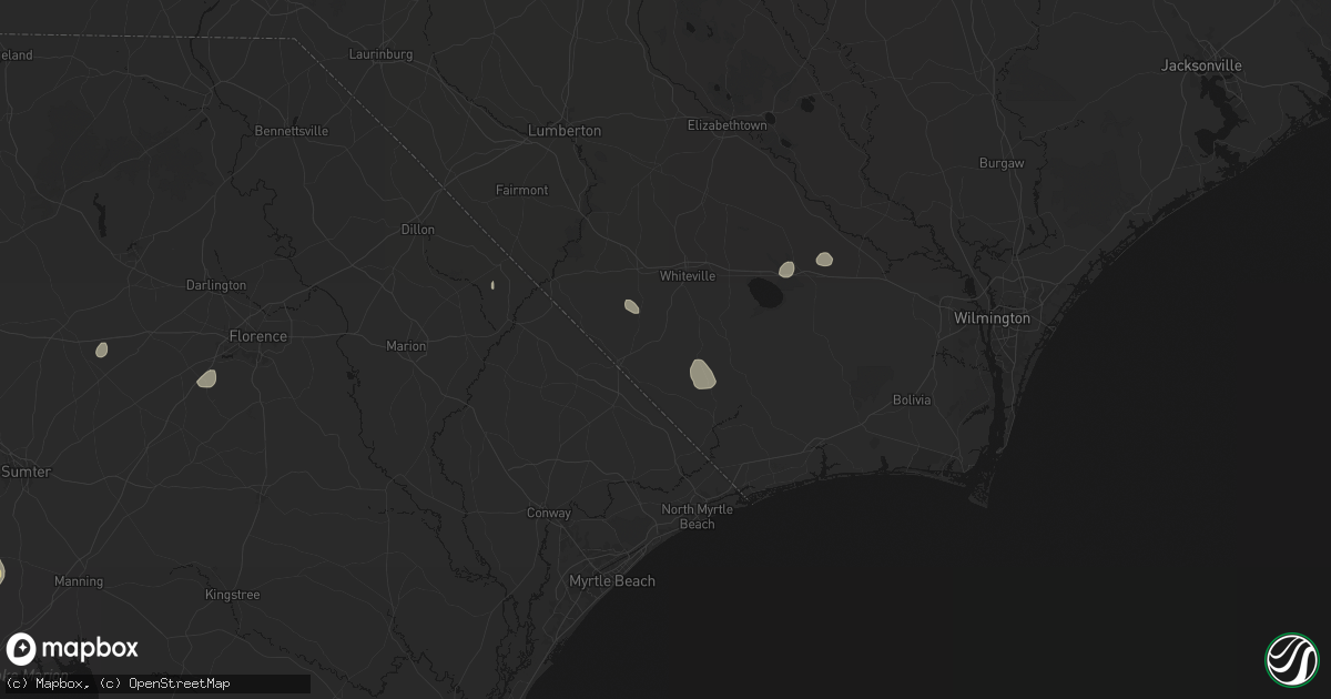 Hail map in Clarendon, NC on September 6, 2026