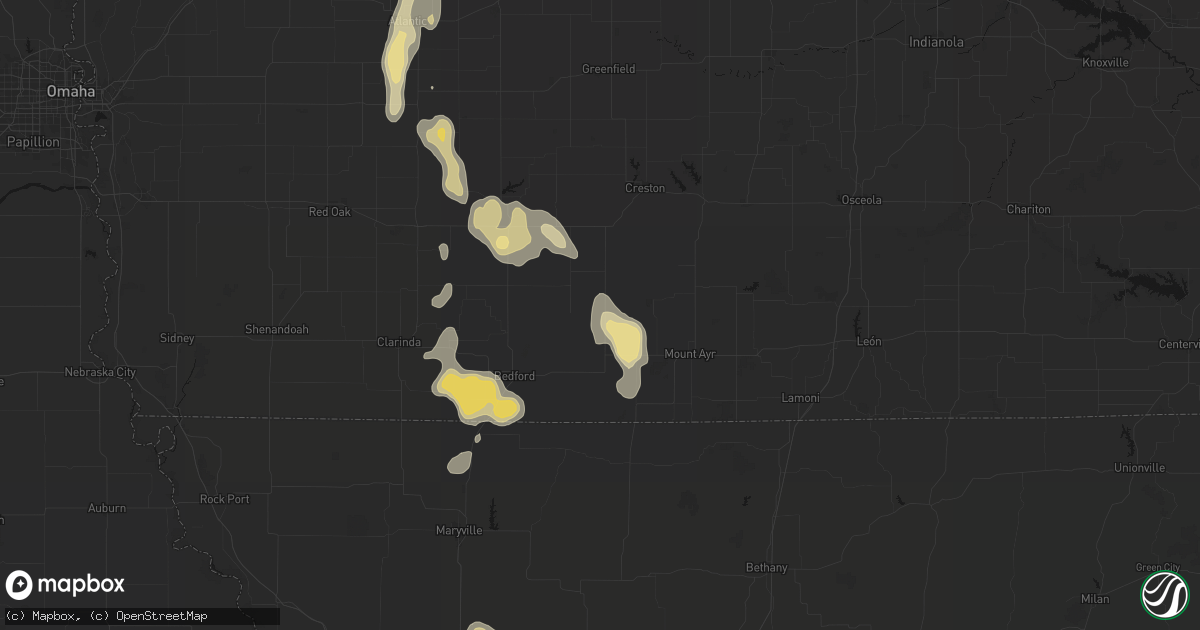 Hail map in Clearfield, IA on September 6, 2026