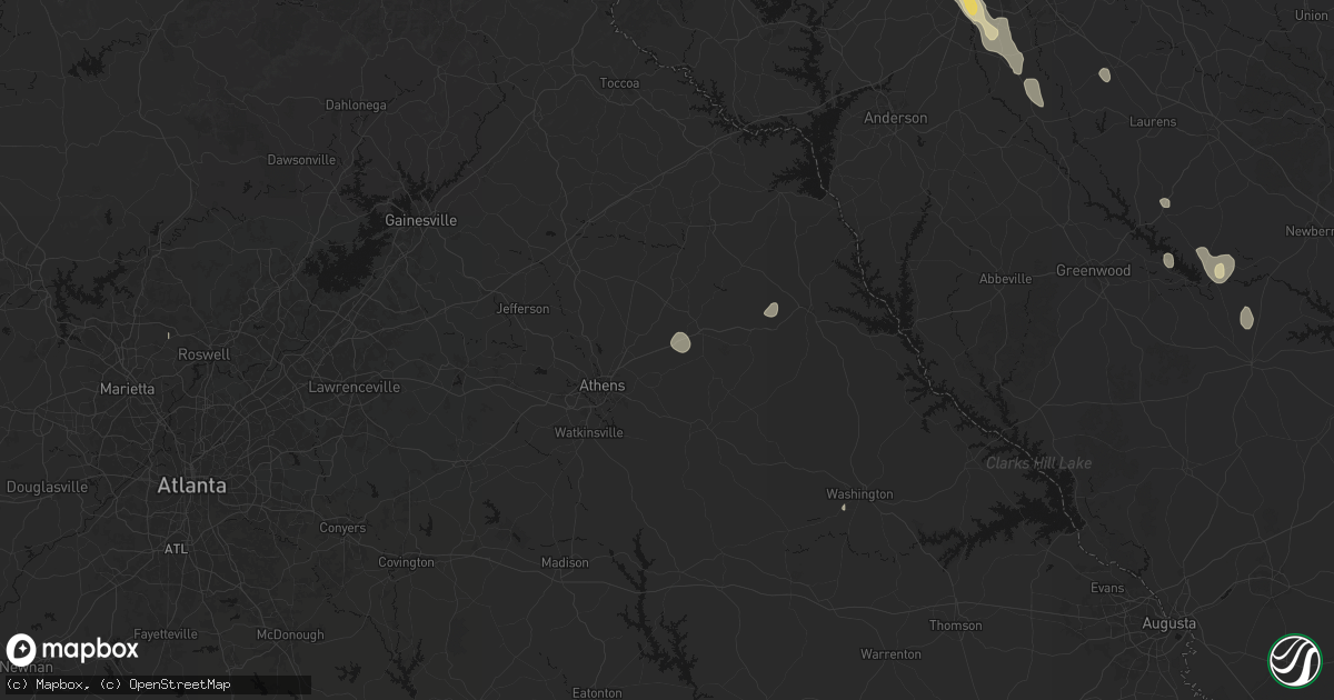 Hail map in Colbert, GA on September 6, 2026