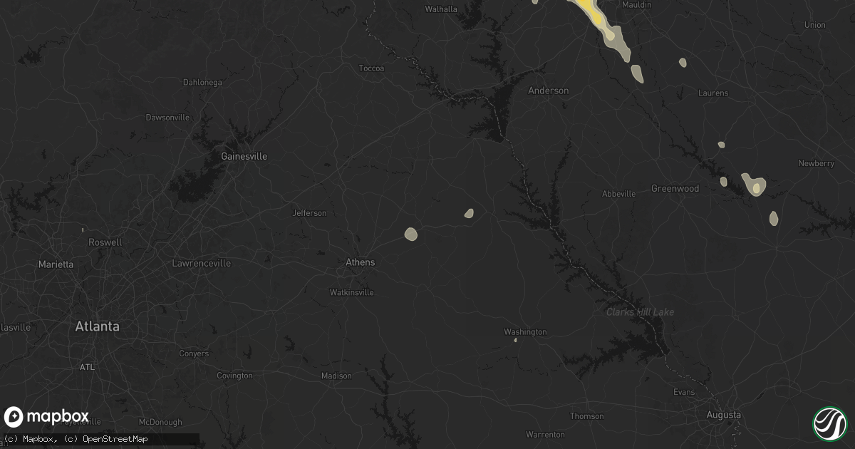 Hail map in Comer, GA on September 6, 2026