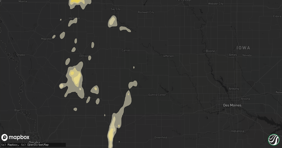 Hail map in Coon Rapids, IA on September 6, 2026