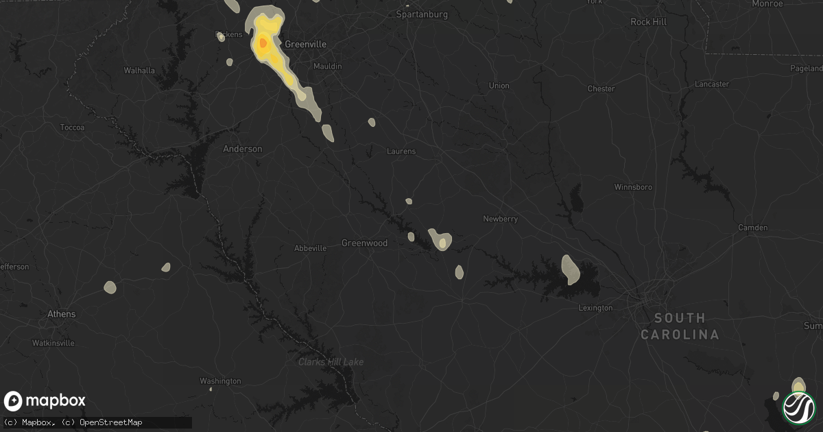 Hail map in Cross Hill, SC on September 6, 2026