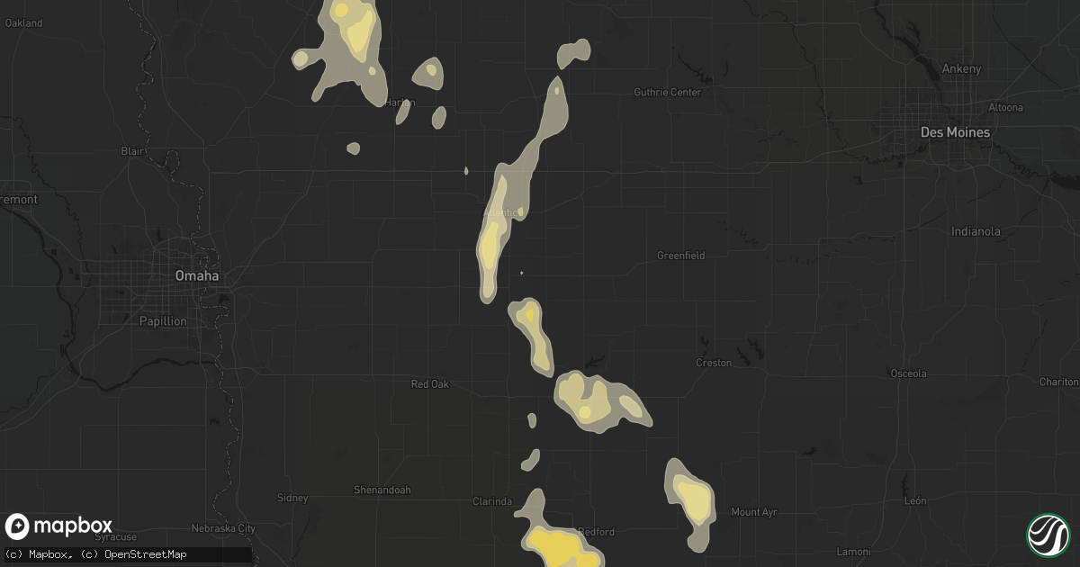 Hail map in Cumberland, IA on September 6, 2026