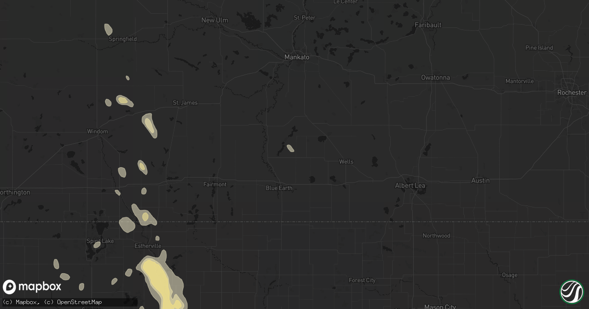 Hail map in Delavan, MN on September 6, 2026