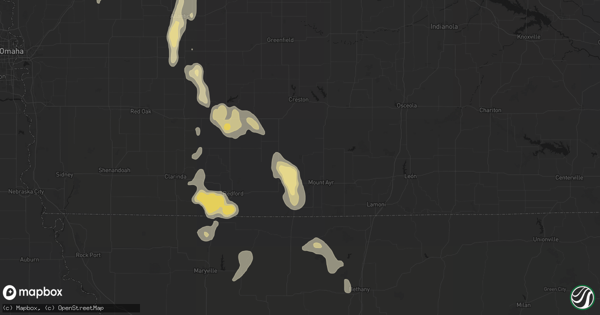 Hail map in Diagonal, IA on September 6, 2026