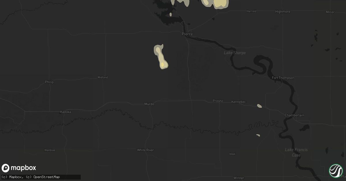 Hail map in Draper, SD on September 6, 2026