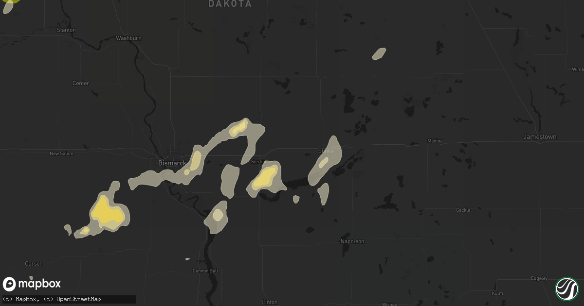 Hail map in Driscoll, ND on September 6, 2026